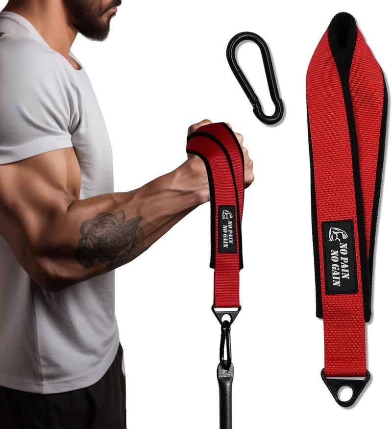 Lights Mountain Arm Wrestling Training Strap Belt Hand Grip Arm Finger Forearm Exerciser Strengthener for Cable Machine and Free Weight - Image 1